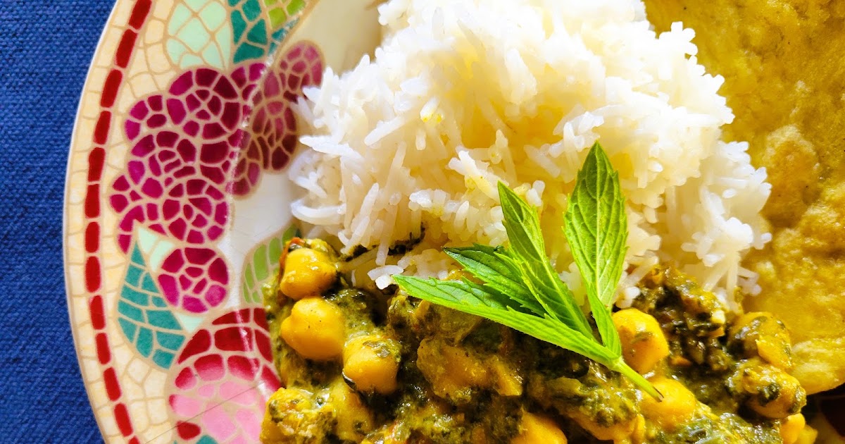 Chana palak { cari de pois chiches aux épinards }