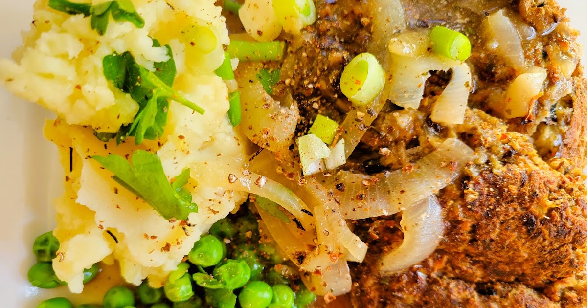 Hamburger steak végé aux champignons et pst