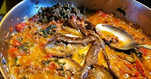 Ragoût de haché végétal avec aubergines