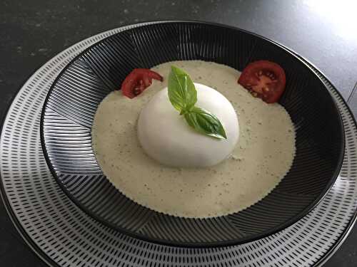 Burrata et espuma basilic / menthe