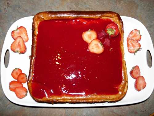 Cheesecake et son coulis de framboises