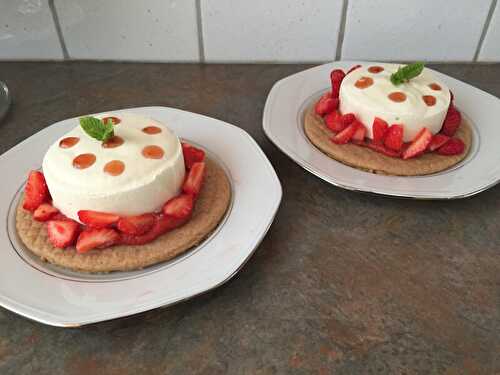 Cheesecake fraises et menthe