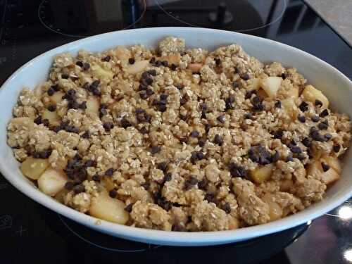 Crumble pommes ,poires aux flocons d'avoine