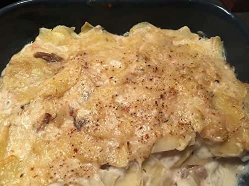 Gratin de pommes de terre aux cèpes