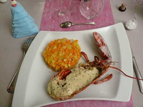 Homard rôti au beurre d'amandes