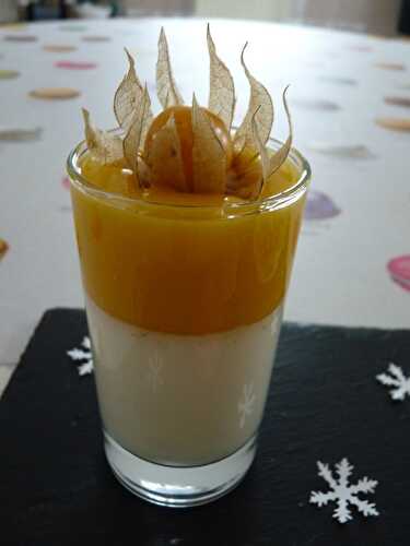 Panna cotta au coulis de mangue