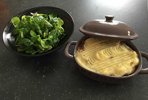 Parmentier de panais et confit d'oignons