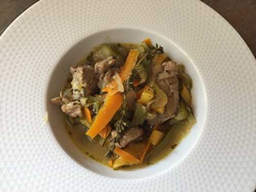 Sauté de veau aux tagliatelles de courgettes et carottes