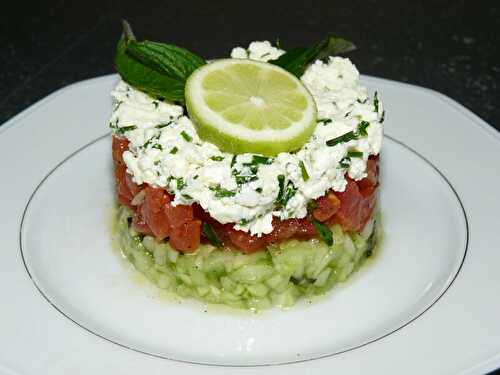 Tartare de concombre,tomate et Feta