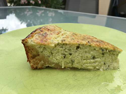 Tarte courgettes et fromage ail et fines herbes