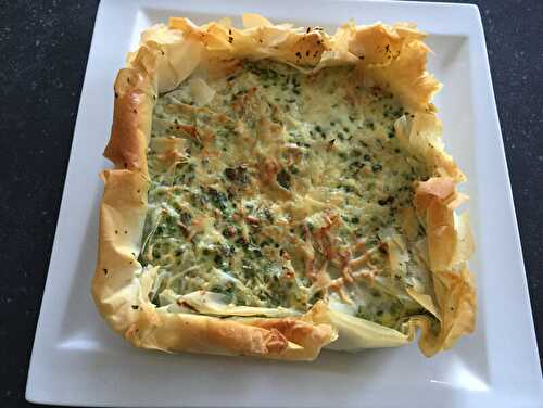 Tarte croustillante aux petits pois