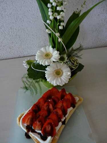 Tarte fine aux fraises et caramel au vinaigre balsamique