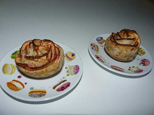 Tartelette aux pommes en forme de rose