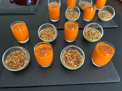 Velouté de carottes et de poivrons rouges