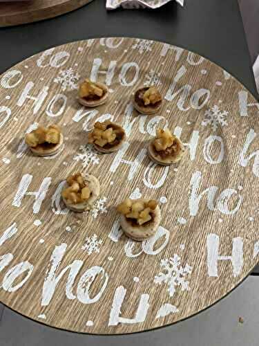 Amuse bouche boudins blancs et pomme