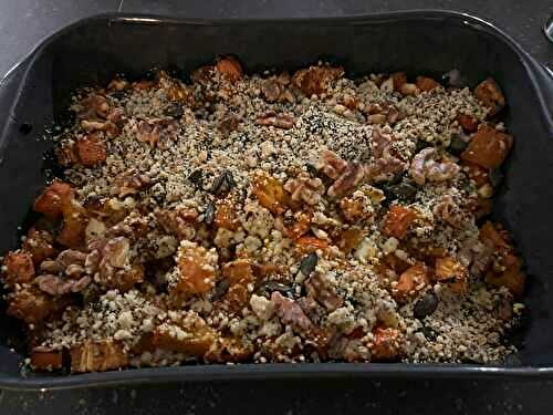 Crumble aux légumes d’hiver ,Feta et noix