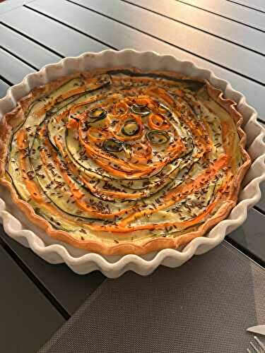 Tarte aux spirales de courgettes et de carottes