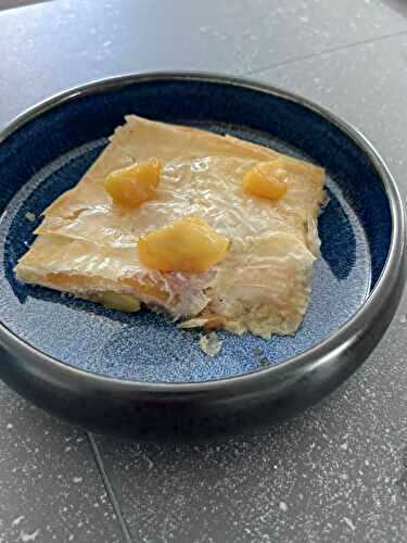 Tourte aux pommes feuilletage feuilles de Filo