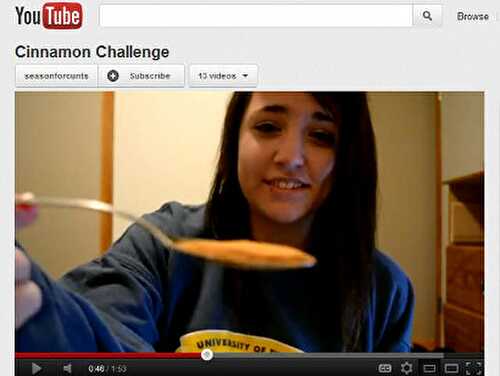 Le défi impossible et dangereux de la cannelle (Cinnamon Challenge)