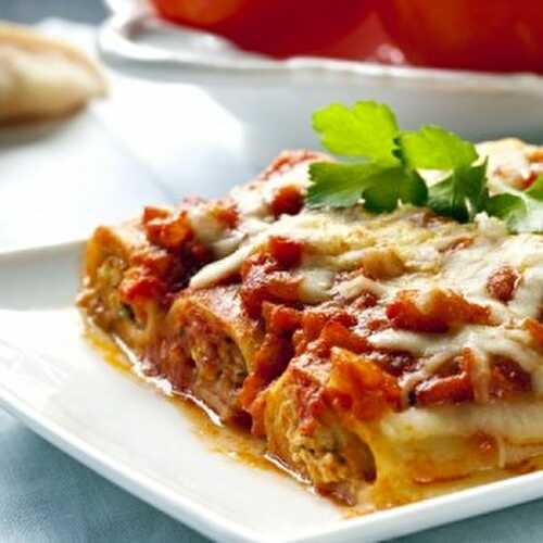 Recette : Cannelloni de boeuf à la bolognaise