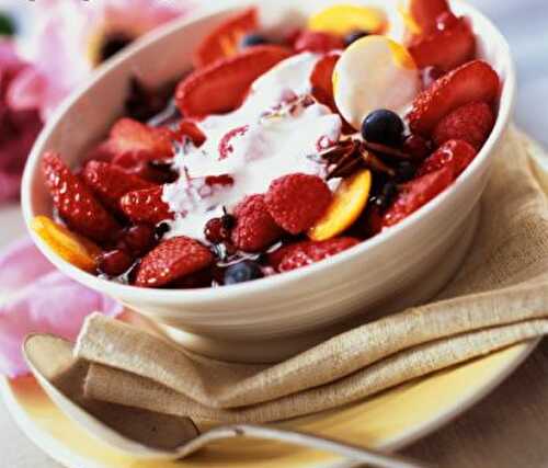 Recette de la salade de fruits rouges au réglisse