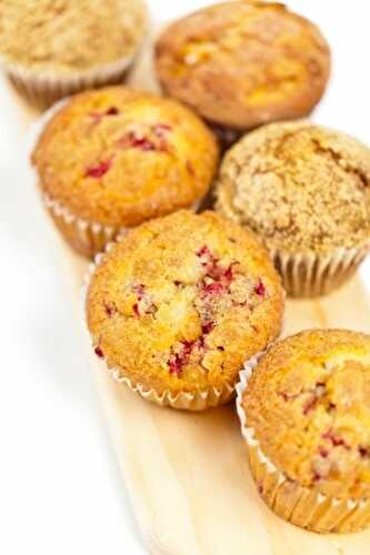 Recette des muffins aux cranberries séchées