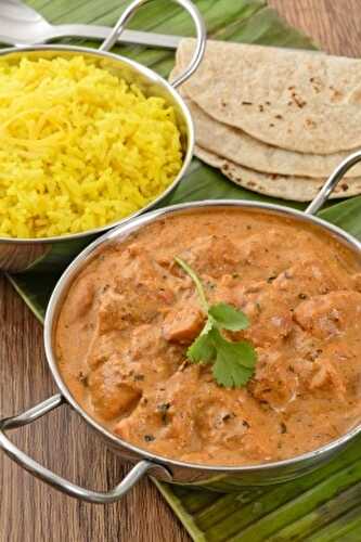 Recette du poulet makhani ou butter chicken