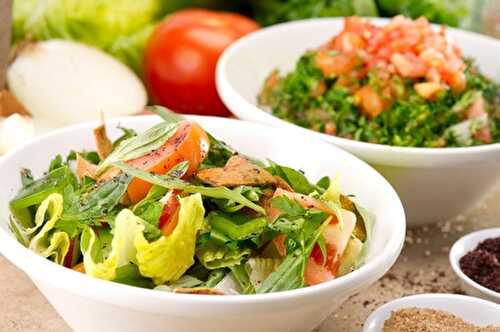 Recette : Fattouche (salade libanaise au sumac)