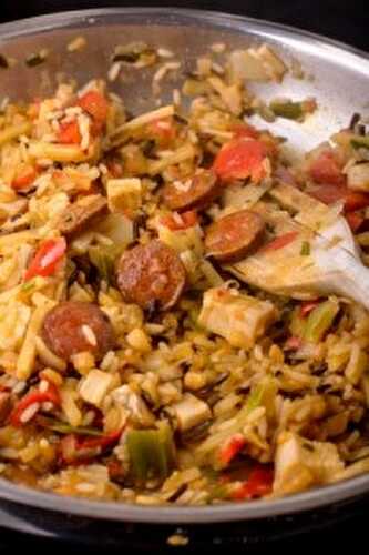 Recette : Jambalaya de poulet au chorizo