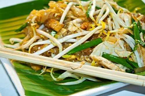 Recette : Pad thaï au poulet (nouilles sautées Thailandaise)