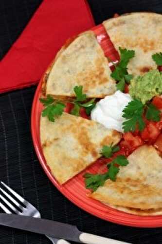 Recette : Quesadillas au fromage frais et tomates séchées