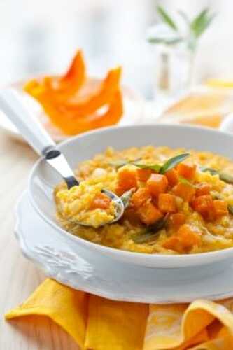 Recette : Risotto de courge au safran