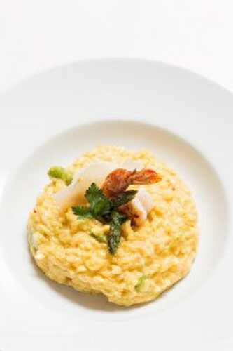 Recette : Risotto de crevettes au safran et autres épices