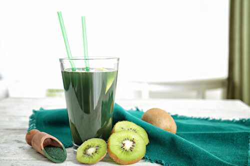 Recette : smoothie santé kiwi spiruline avocat !