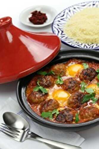 Recette : tajine de boulette de boeuf et oeufs (kefta)