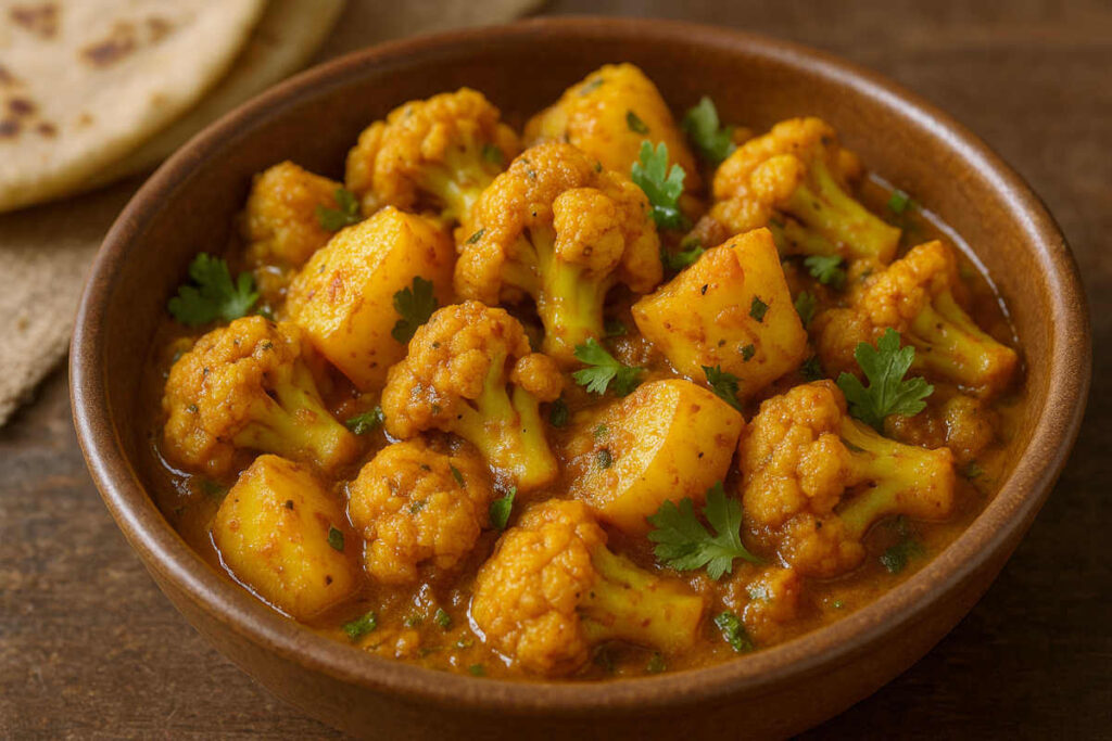 Recette : Aloo Gobi indien (curry végétarien pommes de terre et chou-fleur)