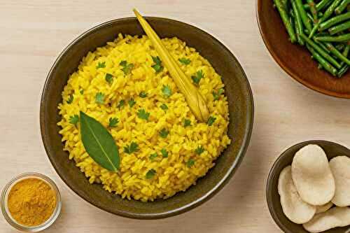 Recette : Nasi Kuning (Riz jaune au curcuma à l’indonésienne)