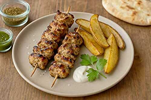 Recette : Brochettes de poulet mariné au zaatar et au citron
