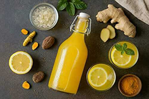Recette : Kéfir de fruits au gingembre et au curcuma