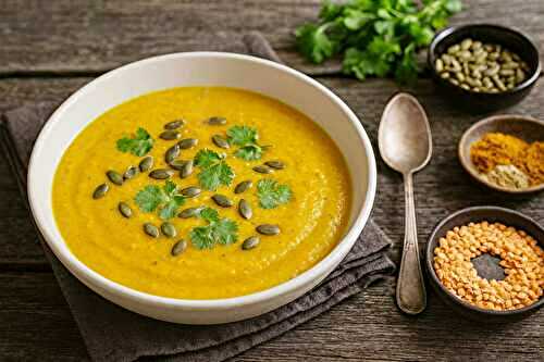Recette : Soupe de lentilles corail au cumin et curcuma