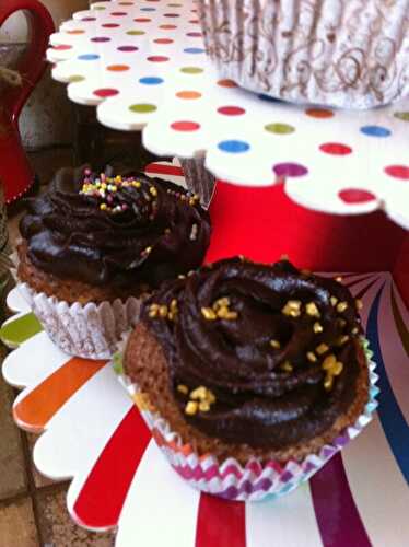 Cupcakes coeur nutella et sa ganache chocolat