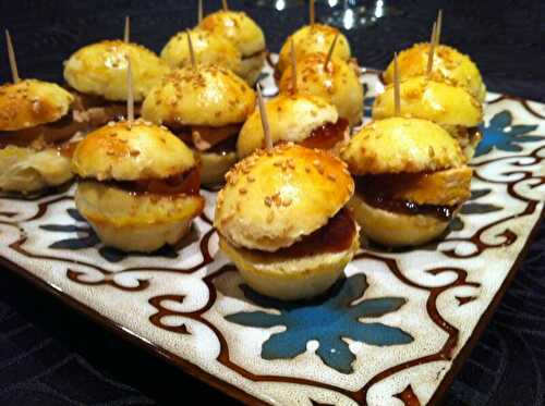 Mini burgers briochés au foie gras et confiture de figues !!!! - la boîte à délices de sandrine