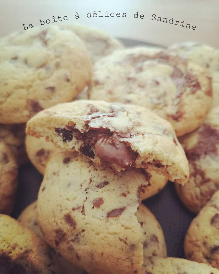Cookies gourmands au coeur nutella 