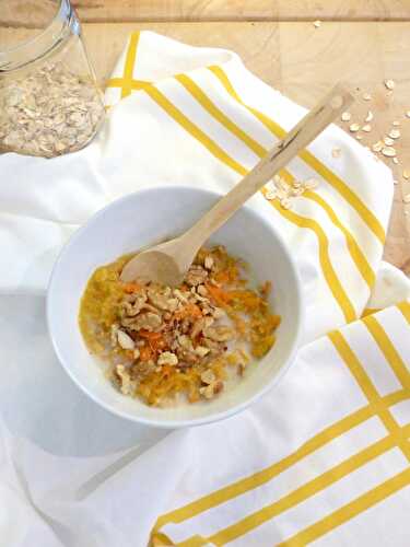 Le porridge artistique façon carrot cake