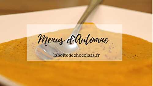 Les menus de l'Automne