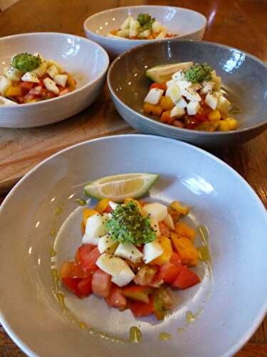 Tomates acidulées au pesto