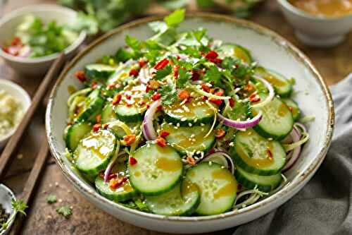J’ajoute toujours cette vinaigrette à ma salade de concombre et tout le monde en redemande