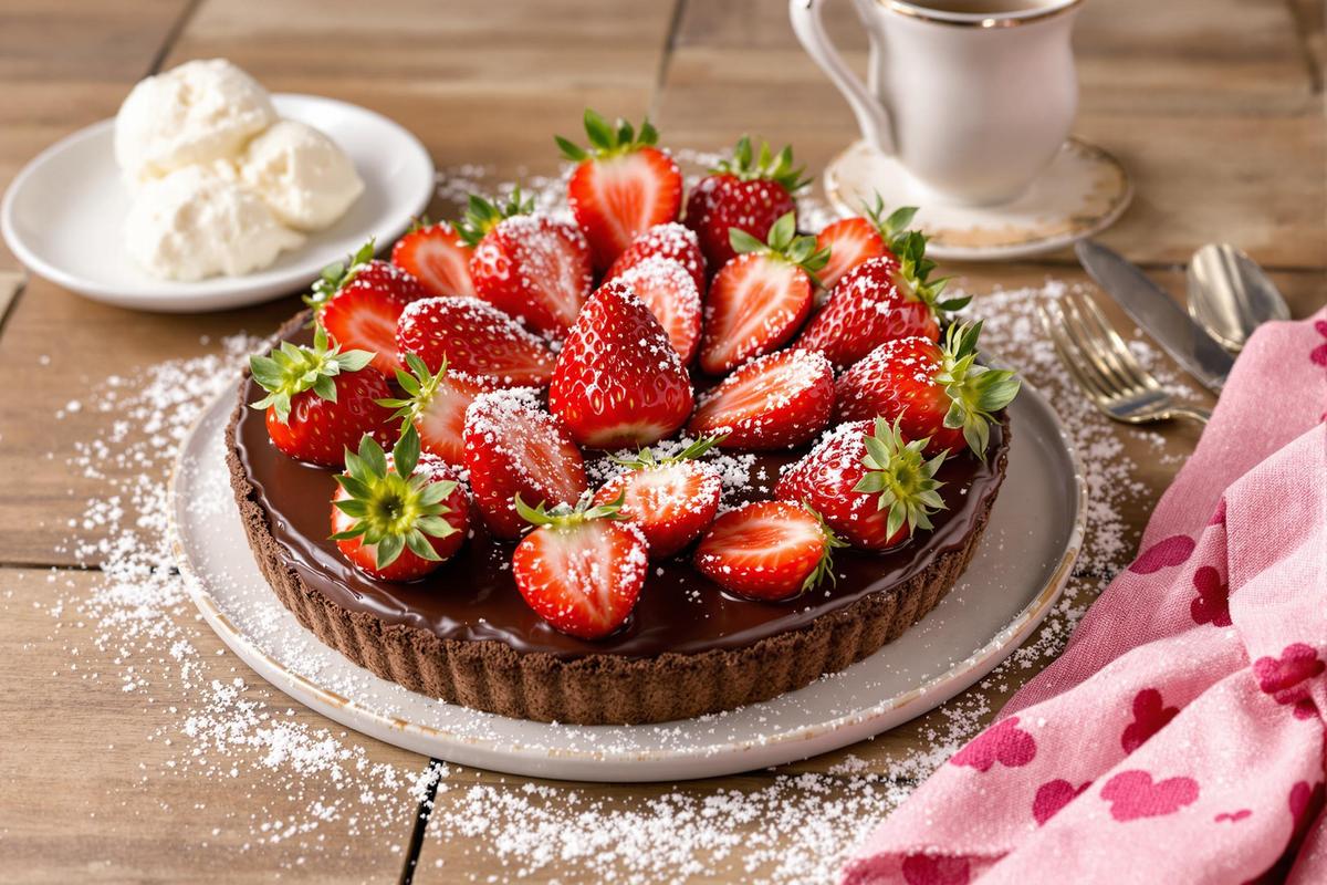 Tarte chocolat-fraises : le dessert ultra-gourmand qui fait fondre tout le monde !
