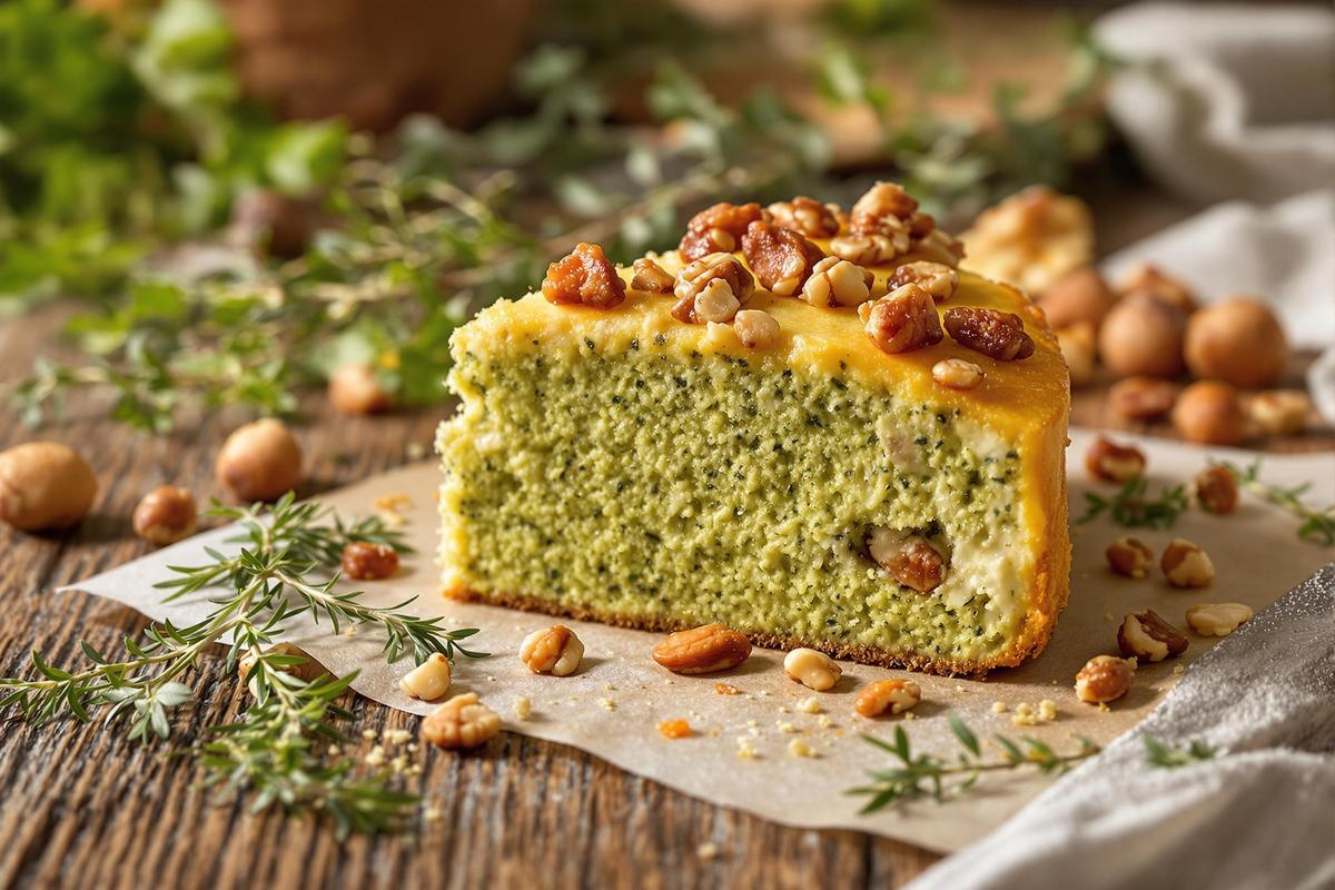 Ce cake au chèvre et aux herbes cache un ingrédient qui rend fou tous les invités