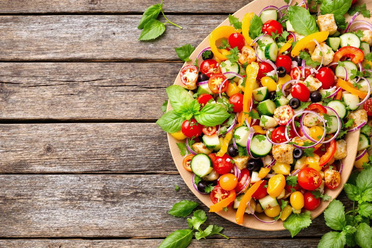 Cette Panzanella Arc-en-Ciel va illuminer vos déjeuners d’été !